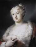 Carriera Rosalba Portrait of a young Lady in a Dress Trimmed with Fur - Hermitage